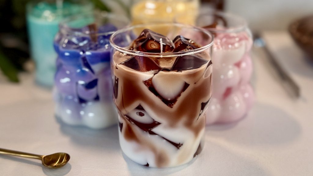 Iced Coffee Candle im Glas selbst gegossen