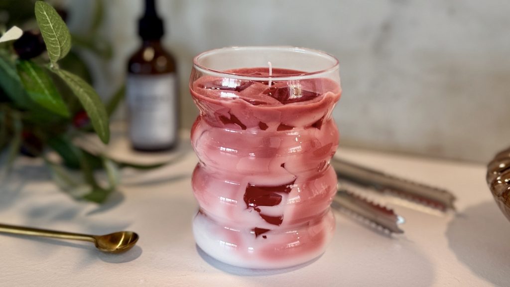 Muster für Kerze wie Strawberry Iced Latte