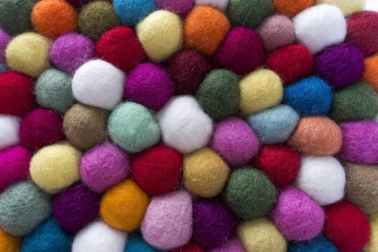 felt, balls, sheep wool, natural product, natural fiber, multicoloured, felt work, coasters, felt, felt, felt, felt, felt