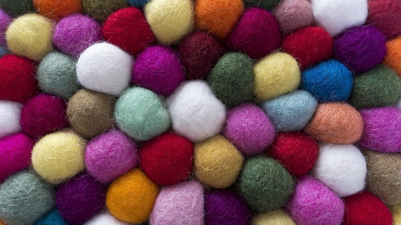 felt, balls, sheep wool, natural product, natural fiber, multicoloured, felt work, coasters, felt, felt, felt, felt, felt